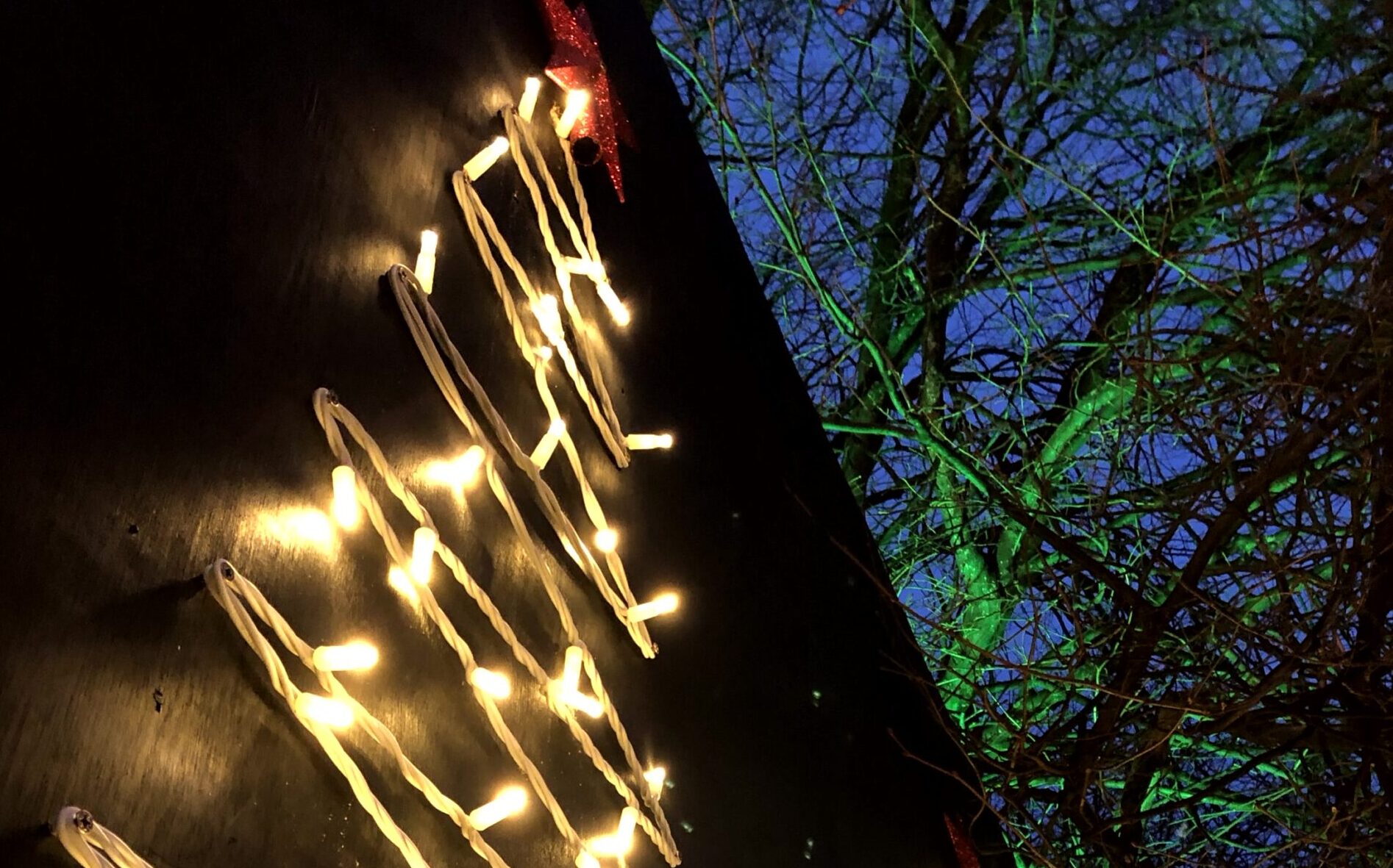 lights on Christmas tree