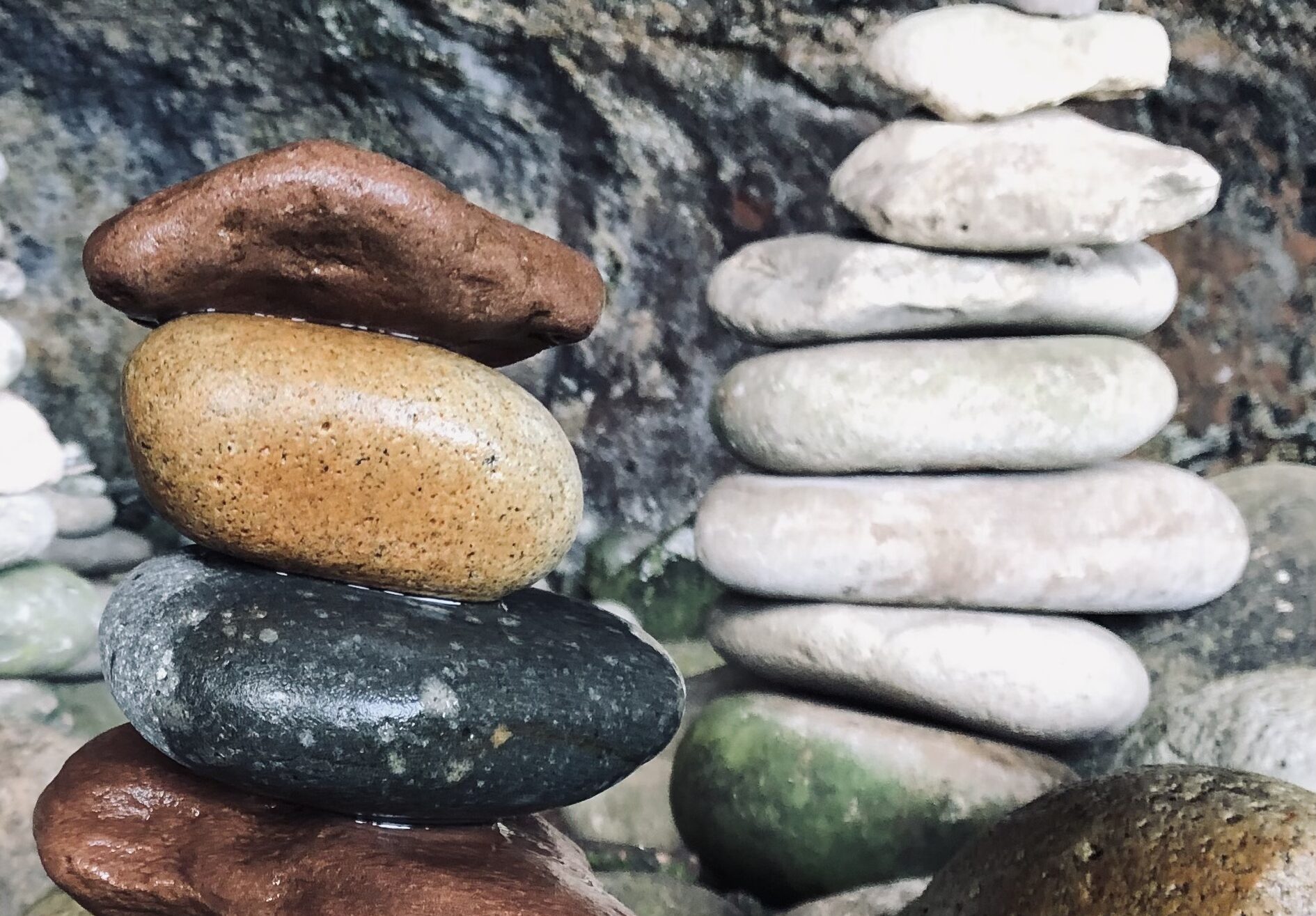 Stone towers - to encourage takes courage